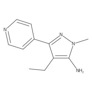 4-Ethyl-1-methyl-3-(pyridin-4-yl)-1h-pyrazol-5-amine结构式