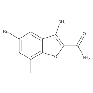 3-Amino-5-bromo-7-methylbenzofuran-2-carboxamide结构式