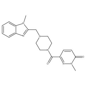 2-methyl-6-(4-((1-methyl-1H-benzo[d]imidazol-2-yl)methyl)piperazine-1-carbonyl)pyridazin-3(2H)-one Structure