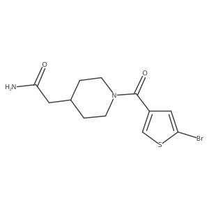 2-(1-(5-Bromothiophene-3-carbonyl)piperidin-4-yl)acetamide结构式