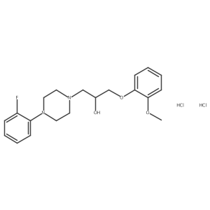 1-(4-(2-Fluorophenyl)piperazin-1-yl)-3-(2-methoxyphenoxy)propan-2-ol dihydrochloride结构式