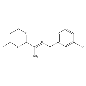 N-(3-Bromobenzyl)-2,2-diethoxyacetimidamide结构式