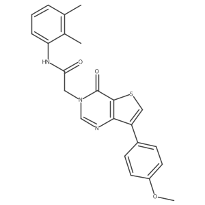 N-(2,3-dimethylphenyl)-2-[7-(4-methoxyphenyl)-4-oxothieno[3,2-d]pyrimidin-3(4H)-yl]acetamide结构式