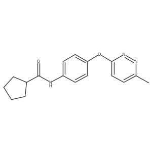 N-(4-((6-methylpyridazin-3-yl)oxy)phenyl)cyclopentanecarboxamide Structure