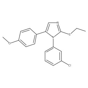1-(3-chlorophenyl)-2-(ethylthio)-5-(4-methoxyphenyl)-1H-imidazole Structure