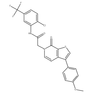 N-[2-chloro-5-(trifluoromethyl)phenyl]-2-[7-(4-methoxyphenyl)-4-oxothieno[3,2-d]pyrimidin-3(4H)-yl]acetamide Structure