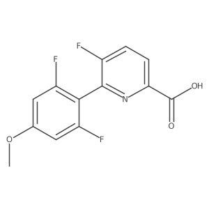 6-(2,6-Difluoro-4-methoxyphenyl)-5-fluoropicolinic acid结构式