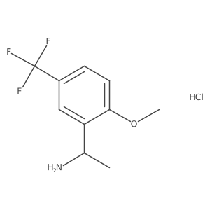 (S)-1-(2-methoxy-5-(trifluoromethyl)phenyl)ethan-1-amine hydrochloride结构式