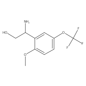 (S)-2-Amino-2-(2-methoxy-5-(trifluoromethoxy)phenyl)ethan-1-ol结构式