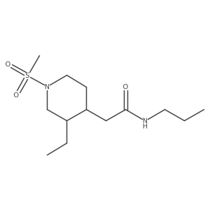 (3R,4S)-3-Ethyl-1-(methylsulfonyl)-N-propyl-4-piperidineacetamide结构式