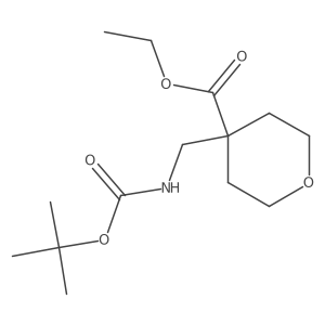 ethyl 4-(((tert-butoxycarbonyl)amino)methyl)tetrahydro-2H-pyran-4-carboxylate Structure
