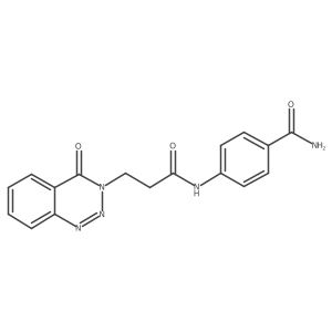 NC(=O)c1ccc(NC(=O)CCn2nnc3ccccc3c2=O)cc1结构式