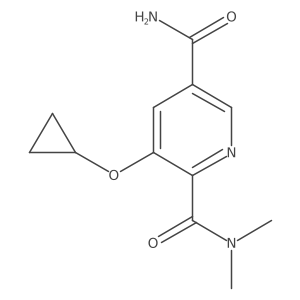 3-Cyclopropoxy-N2,N2-dimethylpyridine-2,5-dicarboxamide结构式