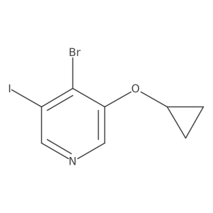 4-Bromo-3-cyclopropoxy-5-iodopyridine结构式