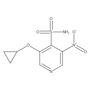 3-Cyclopropoxy-5-nitropyridine-4-sulfonamide结构式