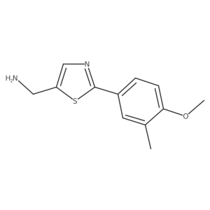 (2-(4-Methoxy-3-methylphenyl)thiazol-5-yl)methanamine结构式
