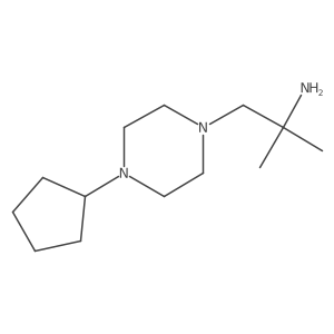 1-(4-Cyclopentylpiperazin-1-yl)-2-methylpropan-2-amine结构式