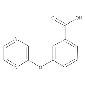 3-(Pyrazin-2-yloxy)benzoic acid结构式