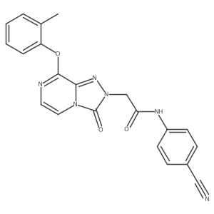 N-(4-cyanophenyl)-2-[8-(2-methylphenoxy)-3-oxo-2H,3H-[1,2,4]triazolo[4,3-a]pyrazin-2-yl]acetamide Structure