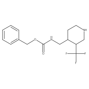benzyl N-[[3-(trifluoromethyl)-4-piperidyl]methyl]carbamate结构式