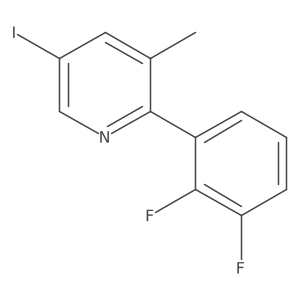 2-(2,3-Difluorophenyl)-5-iodo-3-methylpyridine结构式
