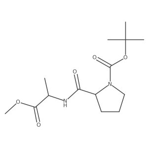 L-Alanine, 1-[(1,1-dimethylethoxy)carbonyl]-D-prolyl-, methyl ester Structure
