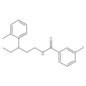 N-{2-[ethyl(2-methylphenyl)amino]ethyl}-2-fluoropyridine-4-carboxamide结构式