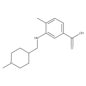 4-Methyl-3-{[(1-methylpiperidin-4-yl)methyl]amino}benzoic acid Structure