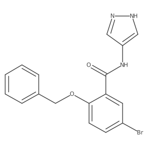 5-Bromo-2-[(phenylmethyl)oxy]-N-1H-pyrazol-4-ylbenzamide结构式