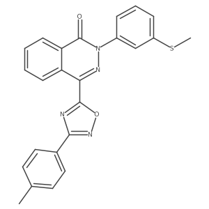 2-(3-(methylthio)phenyl)-4-(3-(p-tolyl)-1,2,4-oxadiazol-5-yl)phthalazin-1(2H)-one Structure