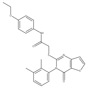 2-{[3-(2,3-dimethylphenyl)-4-oxo-3,4-dihydrothieno[3,2-d]pyrimidin-2-yl]sulfanyl}-N-(4-ethoxyphenyl)acetamide结构式