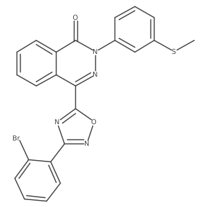 4-(3-(2-bromophenyl)-1,2,4-oxadiazol-5-yl)-2-(3-(methylthio)phenyl)phthalazin-1(2H)-one Structure