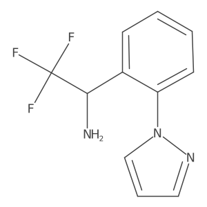 2,2,2-trifluoro-1-[2-(1H-pyrazol-1-yl)phenyl]ethan-1-amine结构式