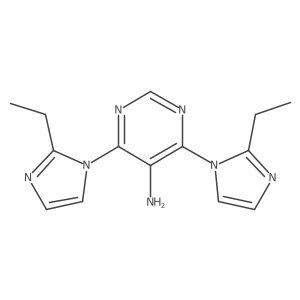 4,6-Bis(2-ethyl-1H-imidazol-1-yl)-5-pyrimidinamine Structure