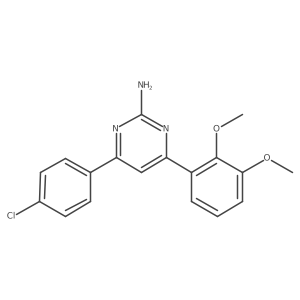 4-(4-Chlorophenyl)-6-(2,3-dimethoxyphenyl)pyrimidin-2-amine结构式