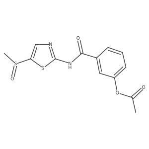 3-{[5-(Methylsulfinyl)-1,3-thiazol-2-yl]carbamoyl}phenyl acetate结构式