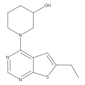 1-{6-Ethylthieno[2,3-d]pyrimidin-4-yl}piperidin-3-ol Structure