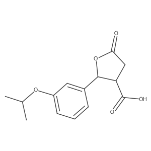 2-(3-Isopropoxyphenyl)-5-oxotetrahydrofuran-3-carboxylic acid结构式