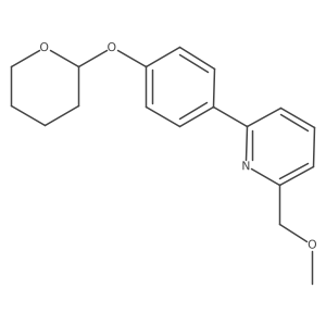 2-(Methoxymethyl)-6-[4-[(tetrahydro-2H-pyran-2-yl)oxy]phenyl]pyridine结构式