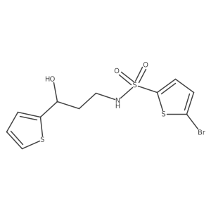 5-Bromo-N-[3-hydroxy-3-(thiophen-2-YL)propyl]thiophene-2-sulfonamide结构式