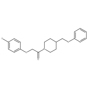 2-((4-Fluorophenyl)thio)-1-(4-((pyridin-2-ylthio)methyl)piperidin-1-yl)ethanone Structure