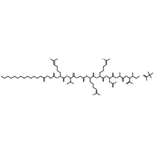(S)-N1-((S)-1-(((2S,3S)-1-Amino-3-methyl-1-oxopentan-2-yl)amino)-1-oxopropan-2-yl)-2-((2S,5S,11S,14S)-2,5,14-tris(3-guanidinopropyl)-11-((R)-1-hydroxyethyl)-4,7,10,13,16,19-hexaoxo-3,6,9,12,15,18-hexaazadotriacontanamido)succinamide 2,2,2-trifluoroacetate结构式