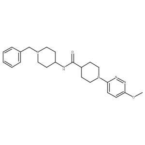 N-(1-benzylpiperidin-4-yl)-1-(6-methoxypyridazin-3-yl)piperidine-4-carboxamide结构式