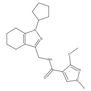 N-[(1-cyclopentyl-4,5,6,7-tetrahydro-1H-indazol-3-yl)methyl]-3-methoxy-1-methyl-1H-pyrazole-4-carboxamide Structure