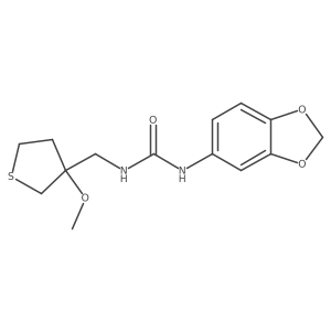 1-(Benzo[d][1,3]dioxol-5-yl)-3-((3-methoxytetrahydrothiophen-3-yl)methyl)urea Structure