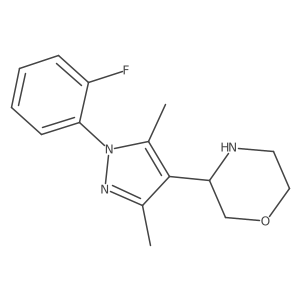 3-[1-(2-fluorophenyl)-3,5-dimethyl-1H-pyrazol-4-yl]morpholine结构式