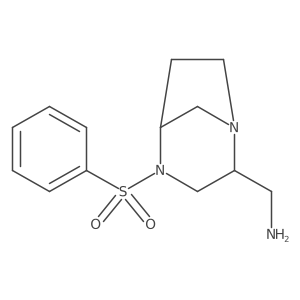 [4-(Benzenesulfonyl)-1,4-diazabicyclo[3.2.1]octan-2-yl]methanamine结构式