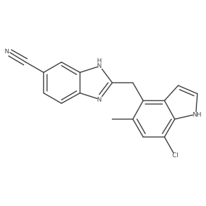 2-[(7-Chloro-5-methyl-1H-indol-4-yl)methyl]-1H-benzimidazole-6-carbonitrile结构式