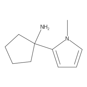 1-(1-methyl-1H-pyrrol-2-yl)cyclopentan-1-amine结构式