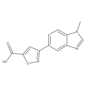 3-(1-methyl-1H-1,3-benzodiazol-5-yl)-1,2-oxazole-5-carboxylic acid结构式